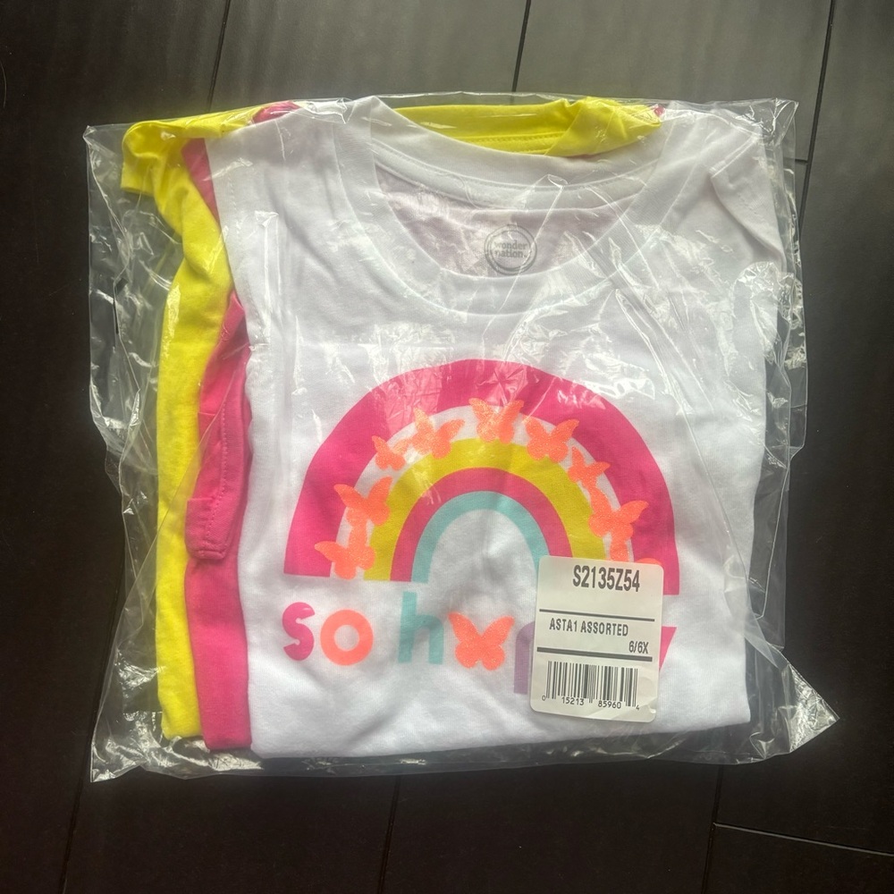 Wonder Nation Kids Tank Tops - White, Pink, Yellow
